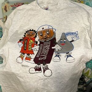 Vintage 1999 Hershey’s Chocolate Heather Grey Cotton Tee